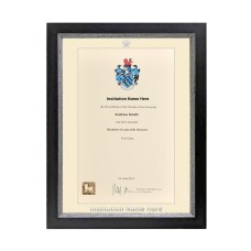 Angled Charcoal Certificate Frame